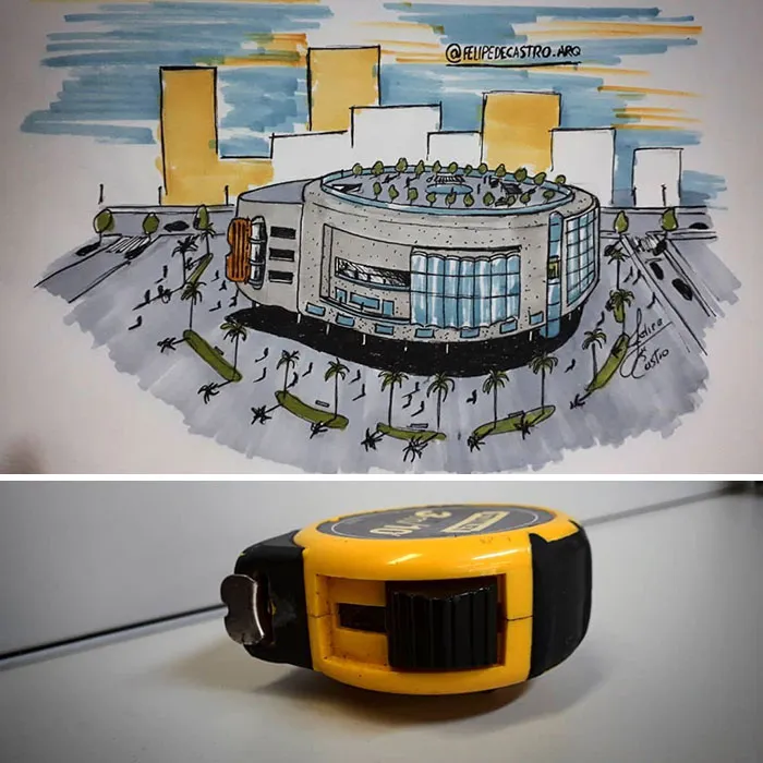 Este arquitecto dibuja edificios inspirados en objetos cotidianos (30 imágenes)