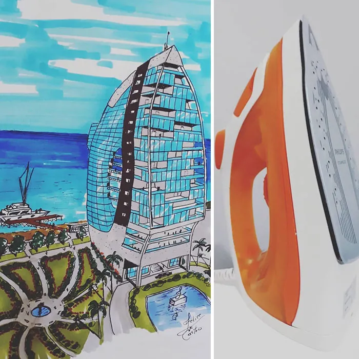 Este arquitecto dibuja edificios inspirados en objetos cotidianos (30 imágenes)