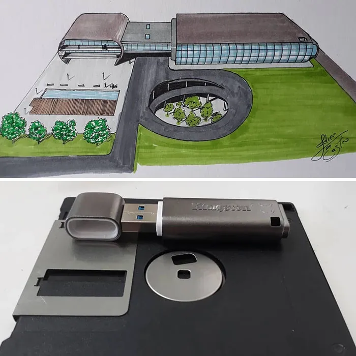 Este arquitecto dibuja edificios inspirados en objetos cotidianos (30 imágenes)