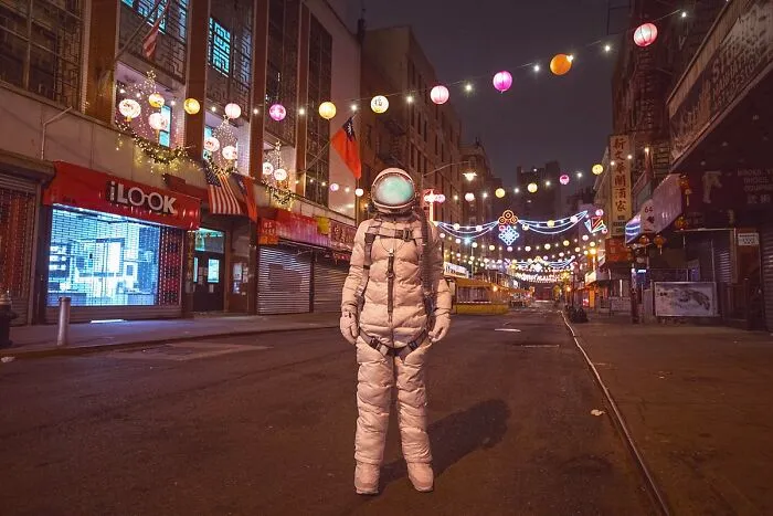 I Took 40 Pictures Of An Astronaut Character Posing Around Futuristic And Dystopian Cities