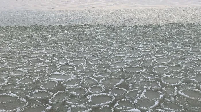 Lake Michigan In Limbo Between Frozen And Unfrozen