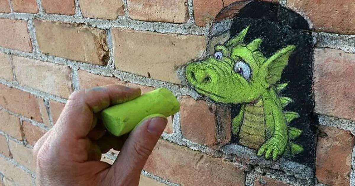 30 Obras de arte urbano con aventuras de personajes extravagantes, creadas por David Zinn