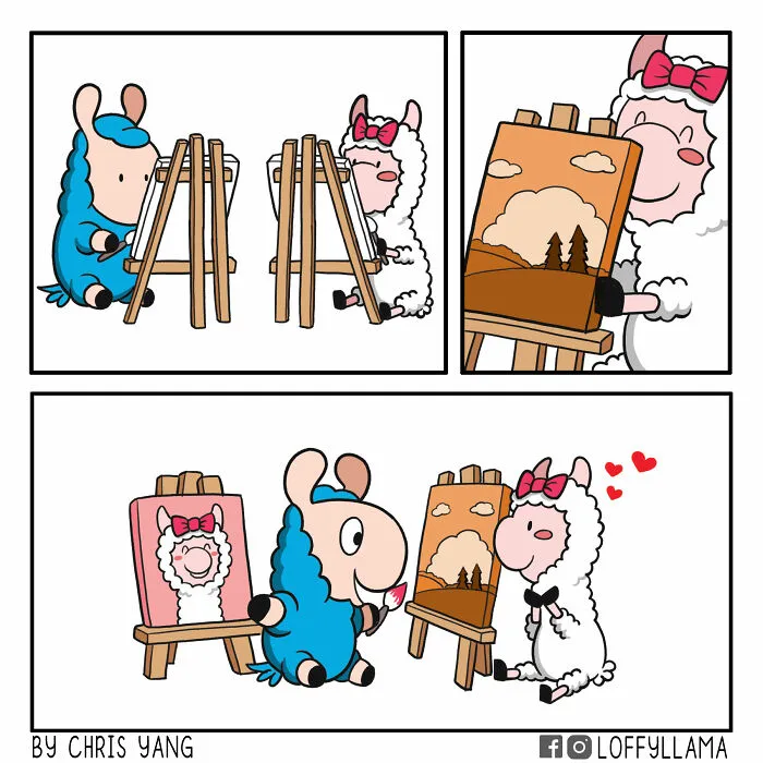 My 45 New Comics About A Blue Llama That Supports His Friends In A Wholesome Way