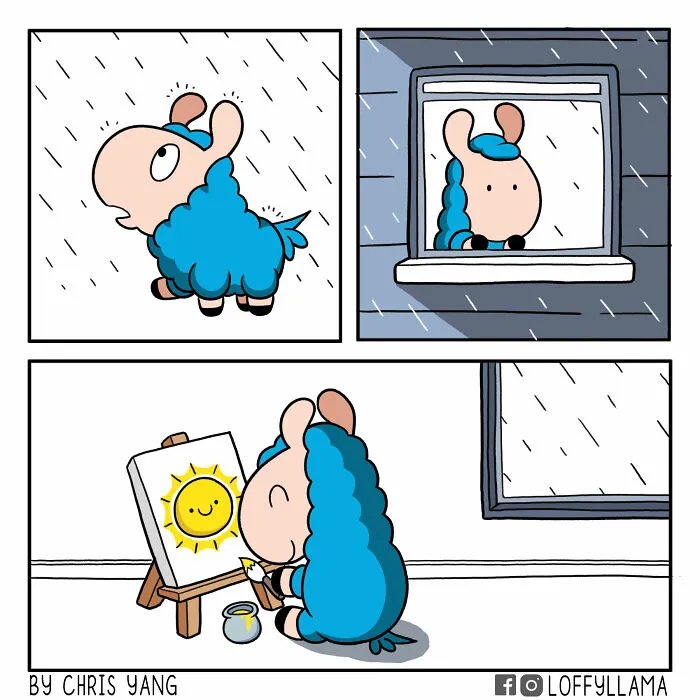 My 45 New Comics About A Blue Llama That Supports His Friends In A Wholesome Way