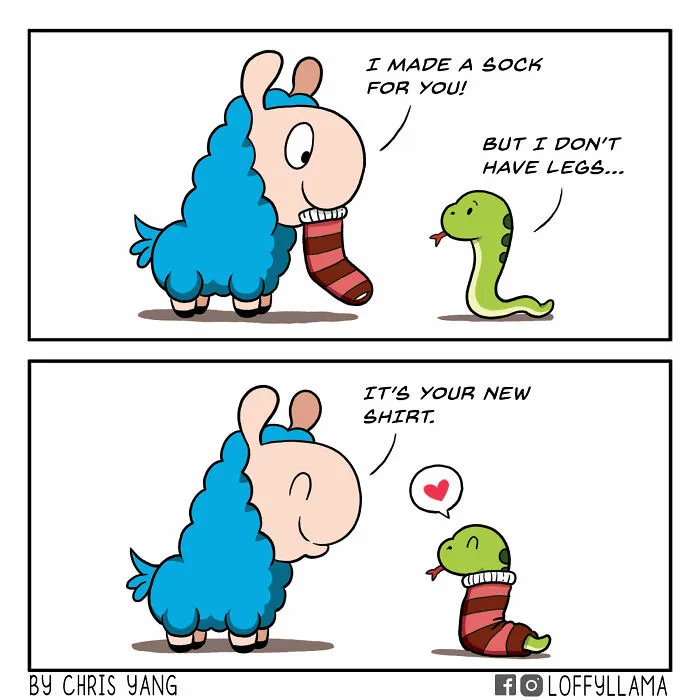 My 45 New Comics About A Blue Llama That Supports His Friends In A Wholesome Way