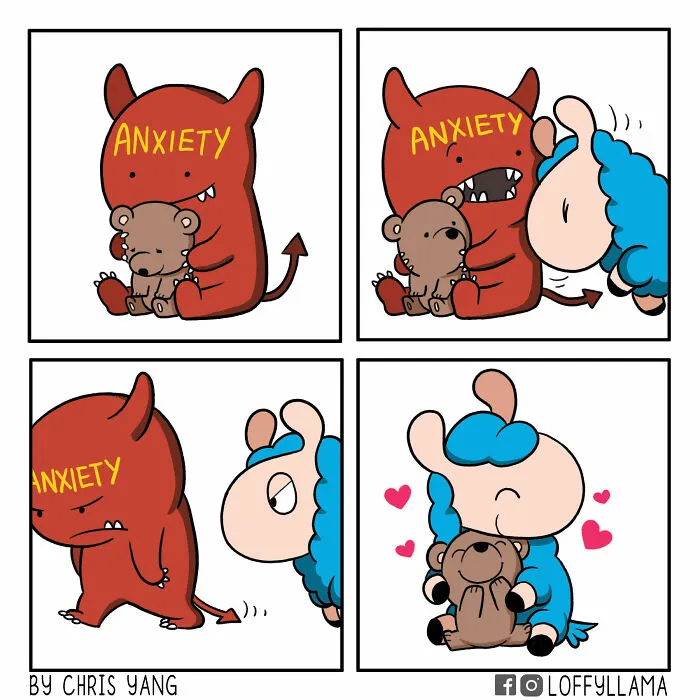 My 45 New Comics About A Blue Llama That Supports His Friends In A Wholesome Way