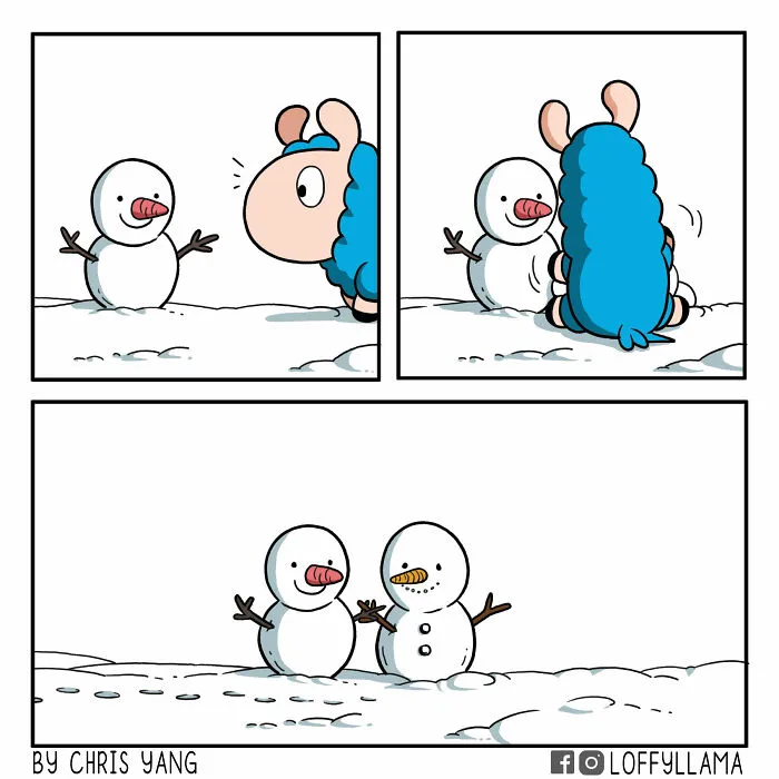 My 45 New Comics About A Blue Llama That Supports His Friends In A Wholesome Way