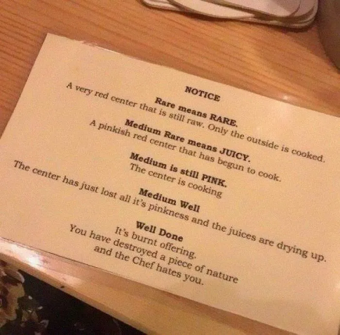 A Restaurant Guide For How You Want Your Steak Cooked