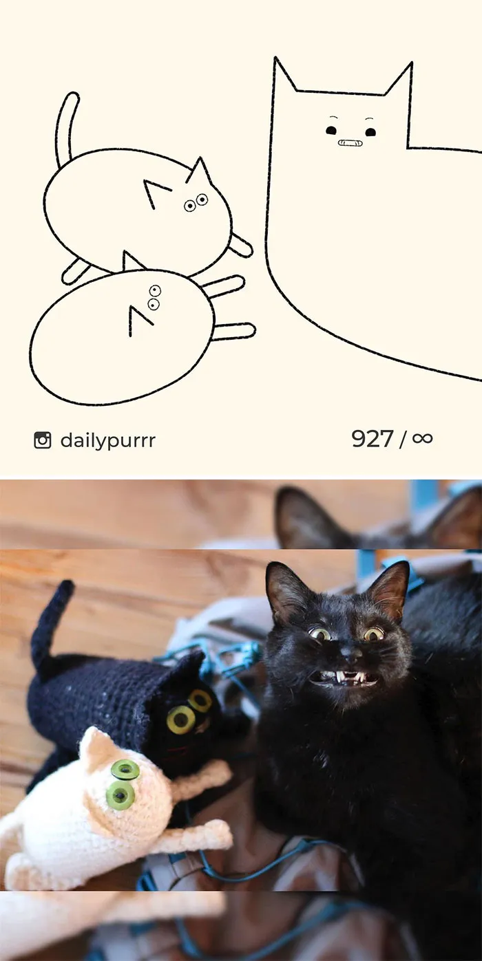 Here Are My 40 Really Bad Cat Drawings To Make You Laugh (New Pics)
