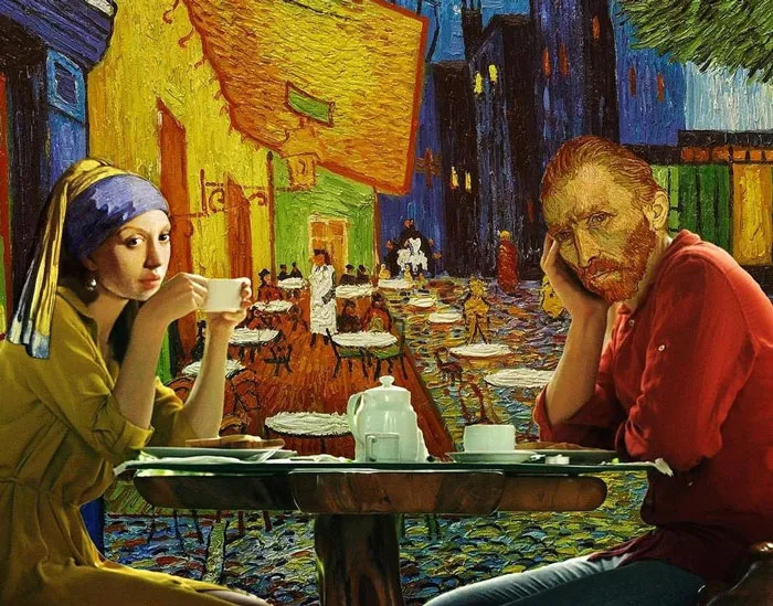 My 57 Photo Manipulations That Put Famous Subjects Of Paintings Out Of The Frame And Into The Modern World