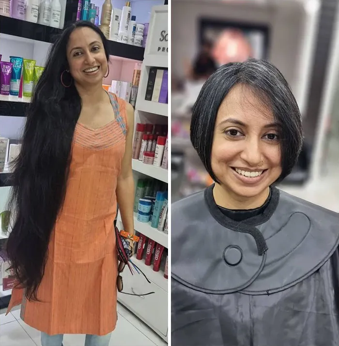 Jaws Fell In The Salon When She Went  Short Chopping Off Her Luscious Healthy Long Hair. But For A Good Cause, She Wanted To Donate It For People Who Need It More