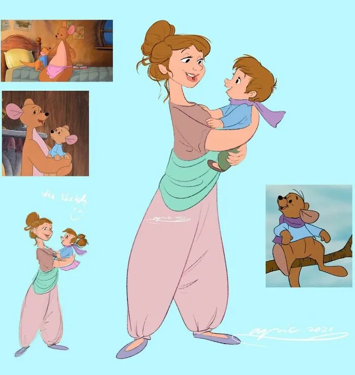 Kanga y Roo, de Winnie Pooh