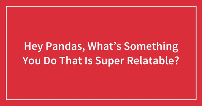 Hey Pandas, What’s Something You Do That Is Super Relatable? (Closed)