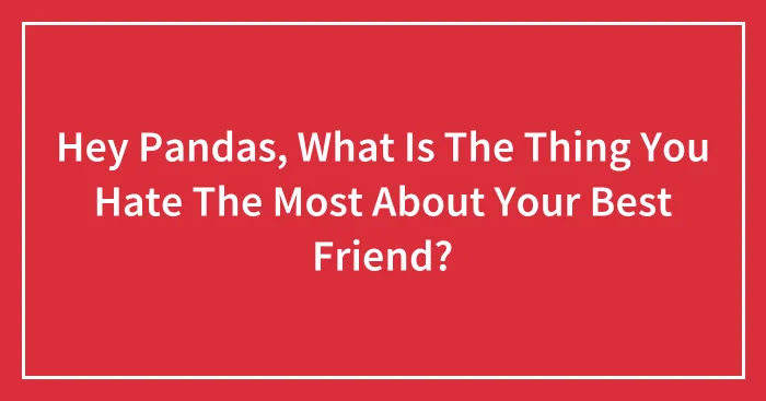 Hey Pandas, What Is The Thing You Hate The Most About Your Best Friend? (Closed)