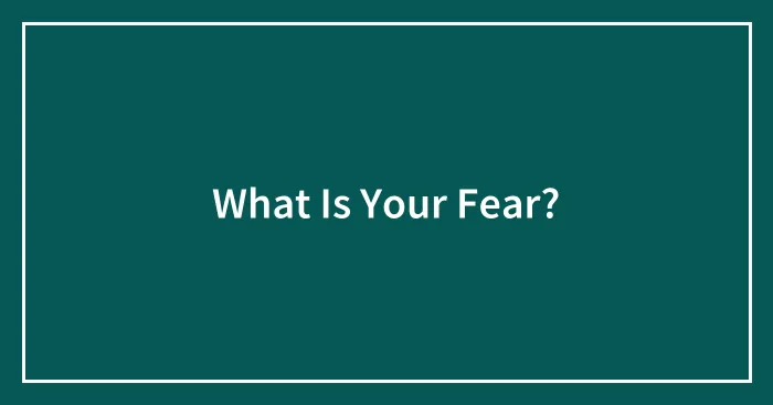 What Is Your Fear?