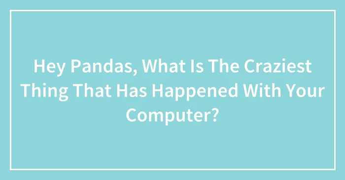 Hey Pandas, What Is The Craziest Thing That Has Happened With Your Computer? (Closed)