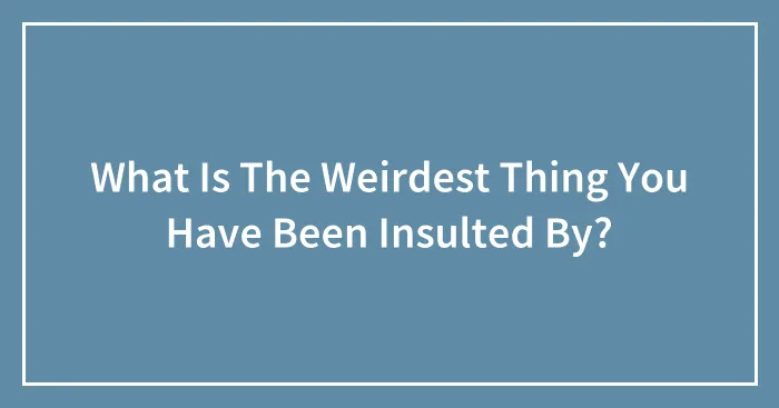 What Is The Weirdest Thing You Have Been Insulted By?