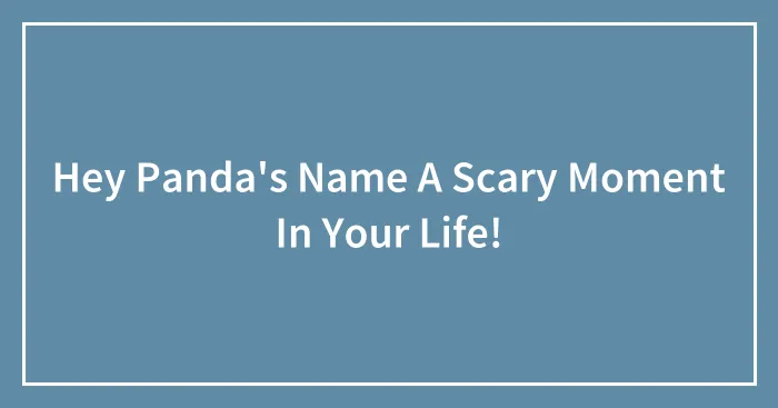 Hey Panda's Name A Scary Moment In Your Life!