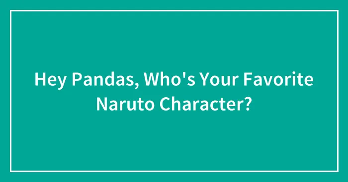 Hey Pandas, Who's Your Favorite Naruto Character?
