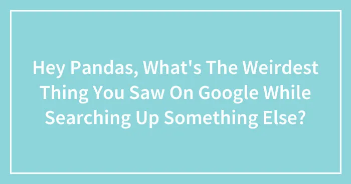 Hey Pandas, What's The Weirdest Thing You Saw On Google While Searching Up Something Else? (Closed)