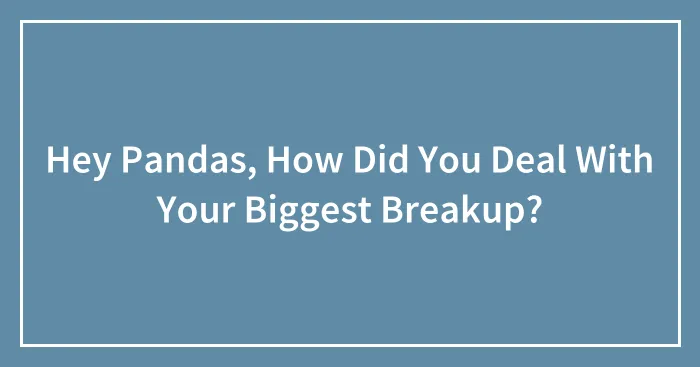 Hey Pandas, How Did You Deal With Your Biggest Breakup? (Closed)