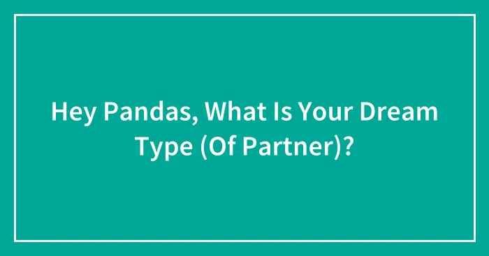Hey Pandas, What Is Your Dream Type (Of Partner)? (Closed)