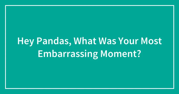 Hey Pandas, What Was Your Most Embarrassing Moment? (Closed)