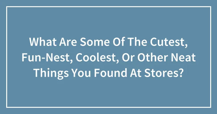What Are Some Of The Cutest, Fun-Nest, Coolest, Or Other Neat Things You Found At Stores?