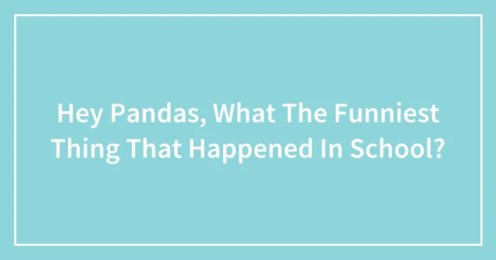 Hey Pandas, What The Funniest Thing That Happened In School?