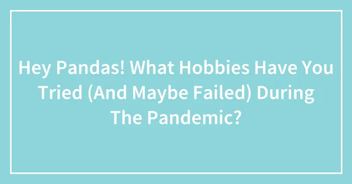 Hey Pandas! What Hobbies Have You Tried (And Maybe Failed) During The Pandemic? (Closed)
