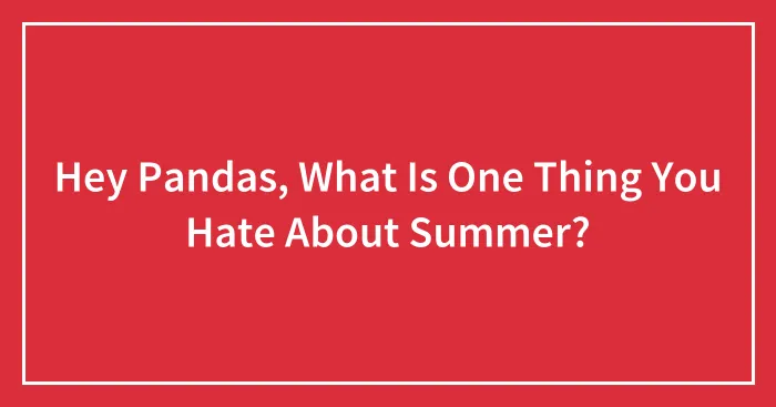 Hey Pandas, What Is One Thing You Hate About Summer? (Closed)