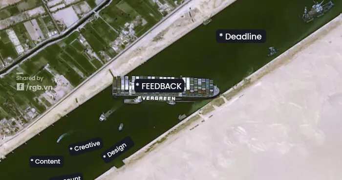 Huge Container Ship Stuck In Suez Canel Inspired Us To Make Memes About Our Agency Life