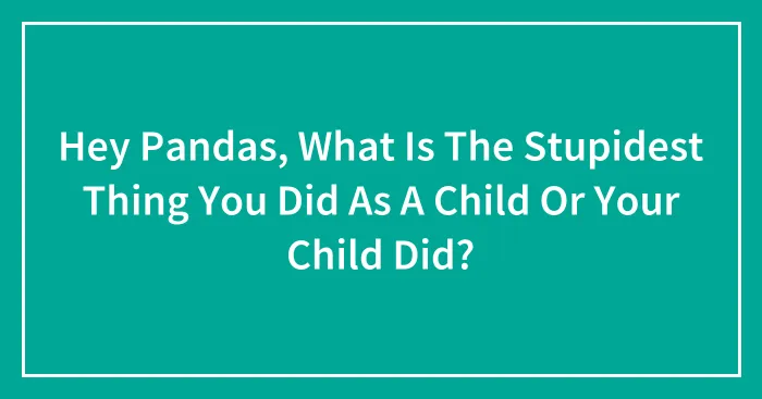 Hey Pandas, What Is The Stupidest Thing You Did As A Child Or Your Child Did? (Closed)