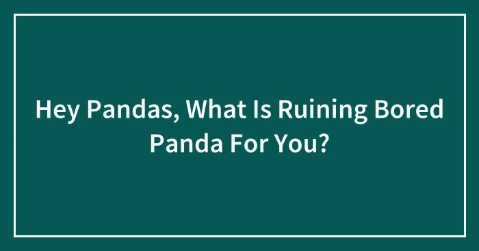 Hey Pandas, What Is Ruining Bored Panda For You? (Closed)