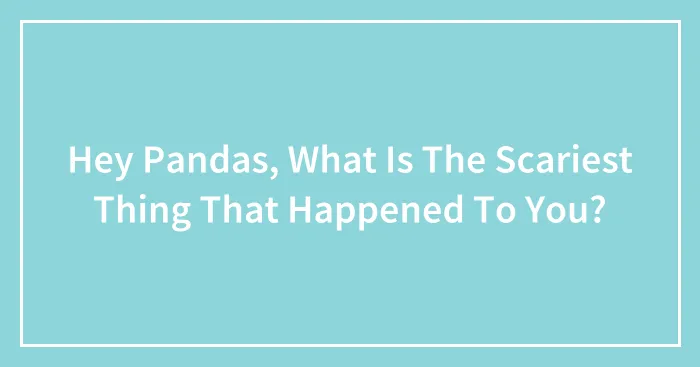 Hey Pandas, What Is The Scariest Thing That Happened To You?