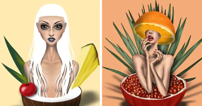 This Artist Dissected Some Yummy Cocktails And Painted Them As Fashionable Body Accessories
