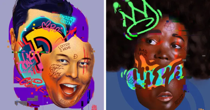 I'm Nitroglitcherin, And Here Are My Digital Mixed Media Portraits