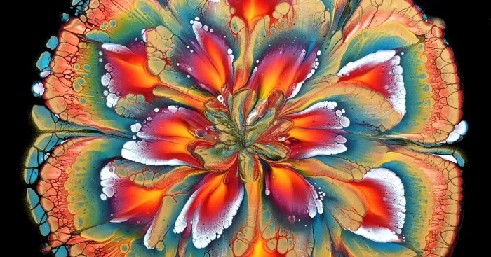 My All-Time Favorite Flower Acrylic Pour Painting