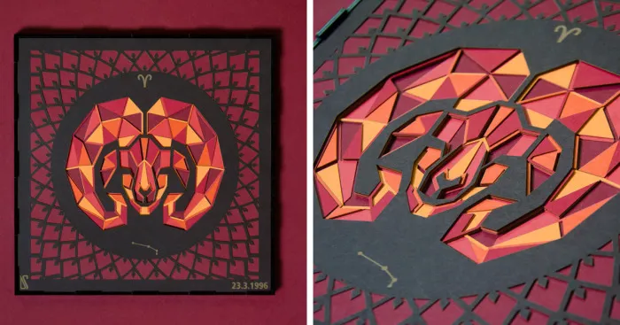 I Made A Paper Cut Illustration For Each Of The Zodiacs
