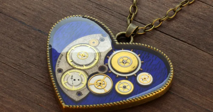Unique Heart Pendants Collection I Made From Watch Parts In Steampunk Style For Valentine’s Day
