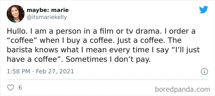 People Are Exposing The Totally Unrealistic Behaviors Of TV Or Movie Characters In Funny Tweets (40 Pics)