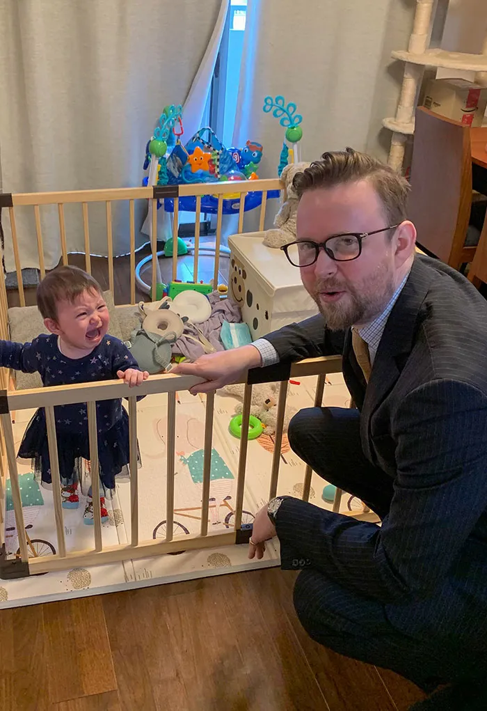 After 9 Months WFH, This Morning Was The First Time My Daughter Has Seen Me In A Suit. Did Not Approve