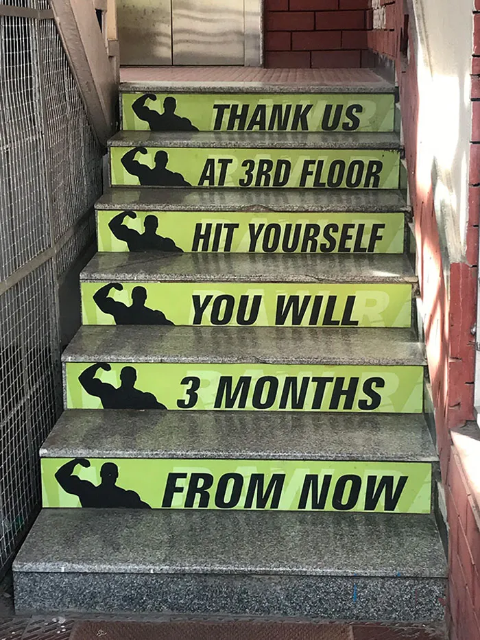 Cuando tu gimnasio se esfuerza por motivarte pero no tiene ningún sentido