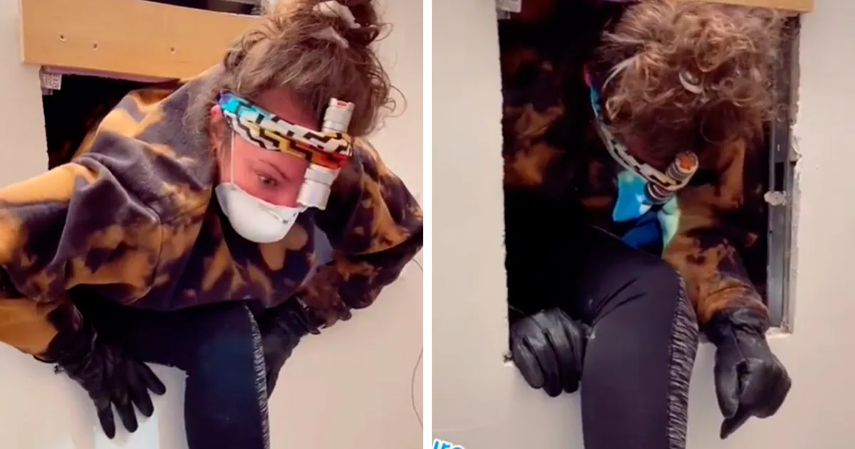 Esta mujer descubrió un agujero tras el espejo del baño, decidió entrar y encontró un apartamento entero