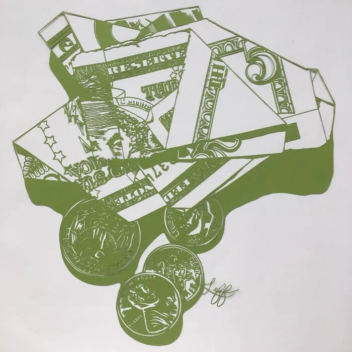I Love Earning Income From My Art. I Cut This By Hand With An X-Acto. Insta @rosaleff