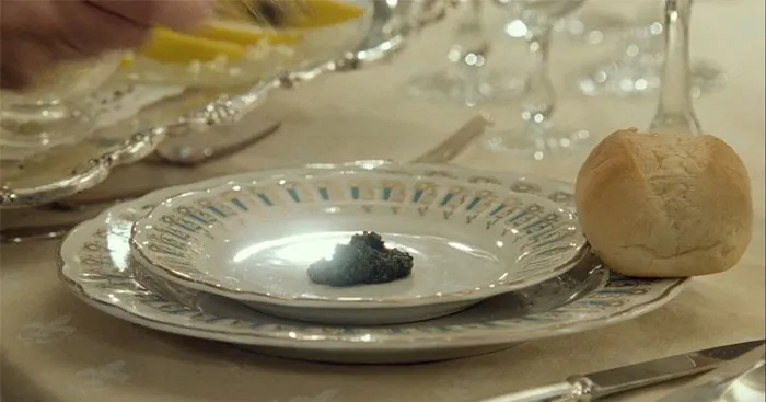 black caviar in the plate