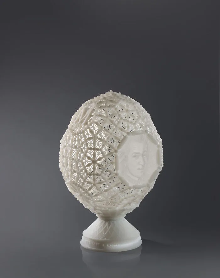 Easter Egg  "Composers" With Light Inside "Mozart & Beethoven"