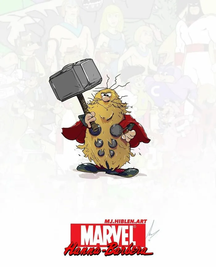 Captain Caveman As Thor