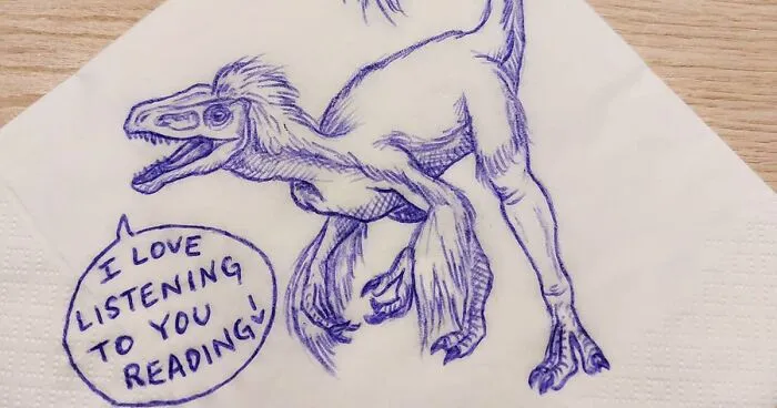I Draw Supportive Dinosaurs On Napkins For My Kid (30 Pics)