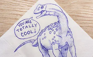 I Draw Supportive Dinosaurs On Napkins For My Kid (30 Pics)